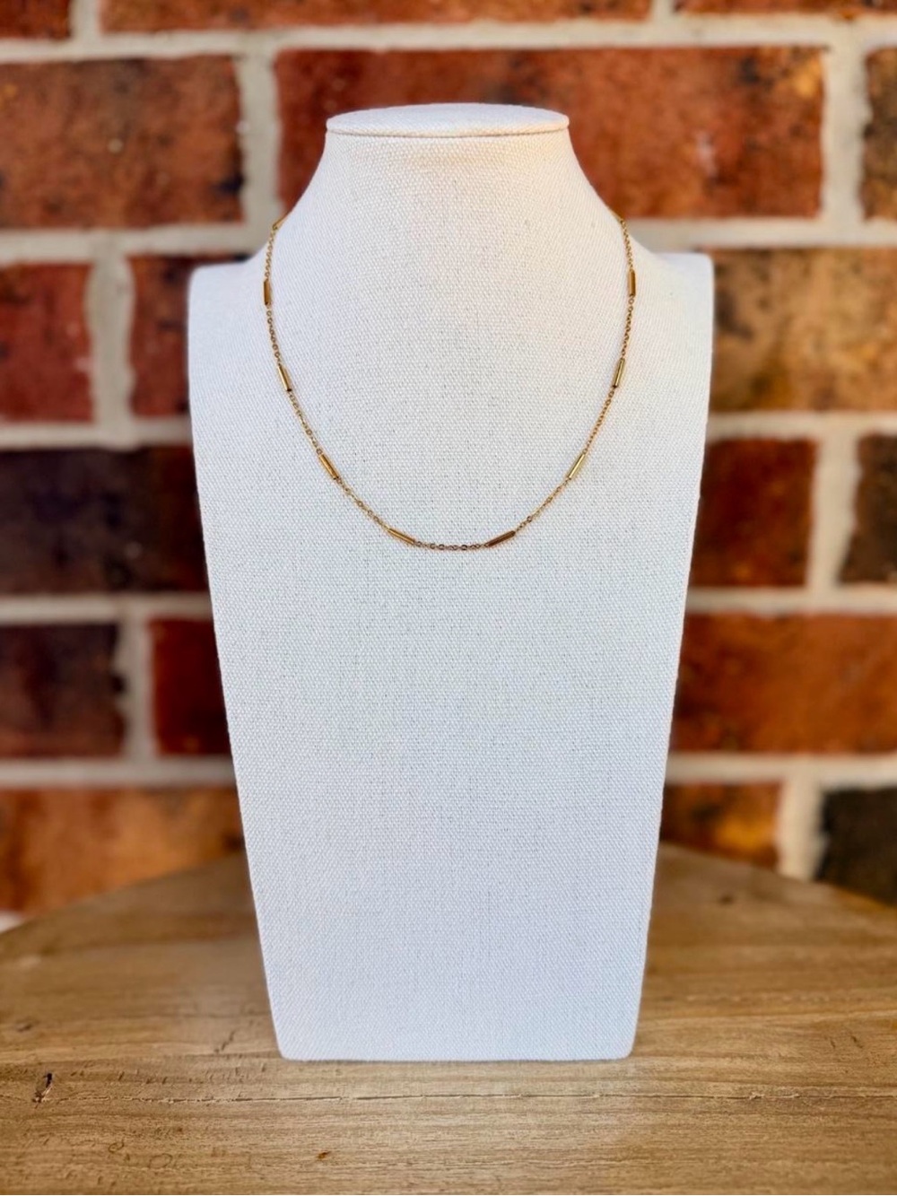 Gold Bar Chain Necklace